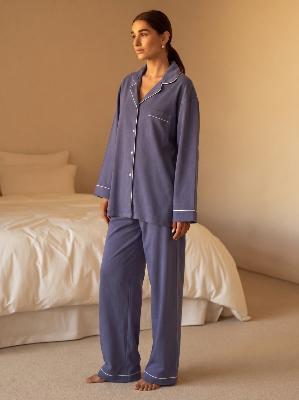 Brushed Cotton Pajama Set – Lena