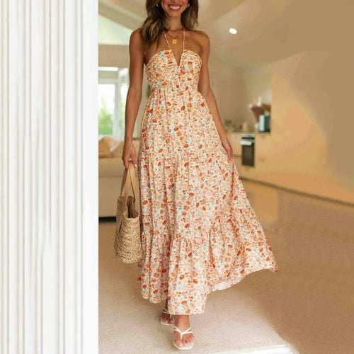 Annika Tiered Halter Maxi Dress - view 2