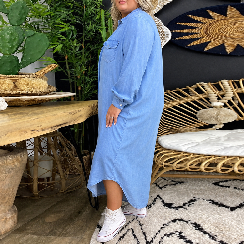 Adeline | Denim Shirt Dress