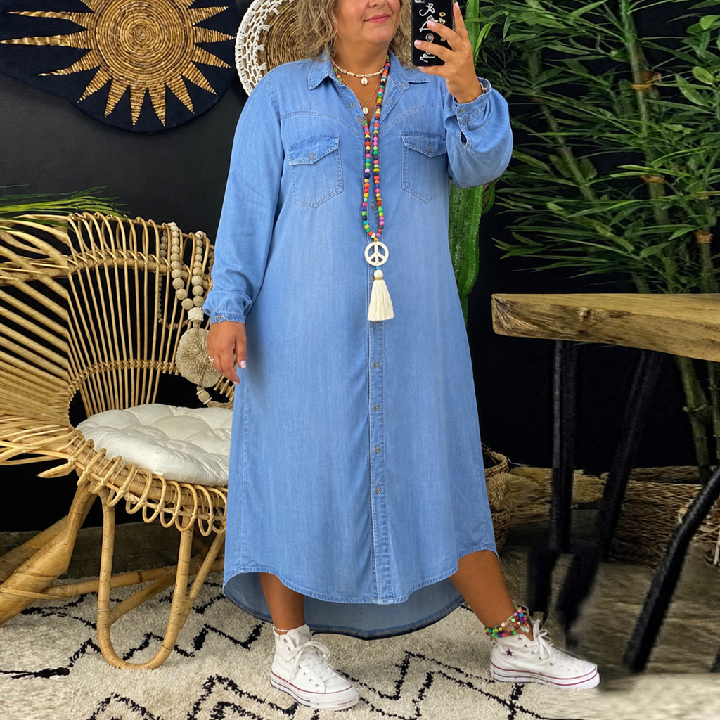 Adeline | Denim Shirt Dress