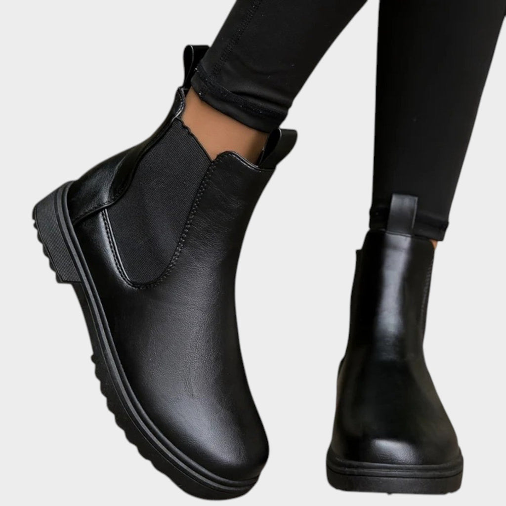 Women’s Leather Chelsea Boots Classic Slip On Design