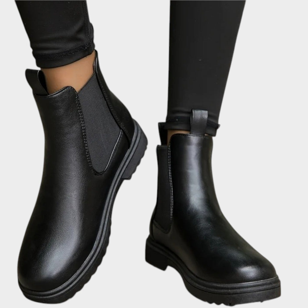Women’s Leather Chelsea Boots Classic Slip On Design