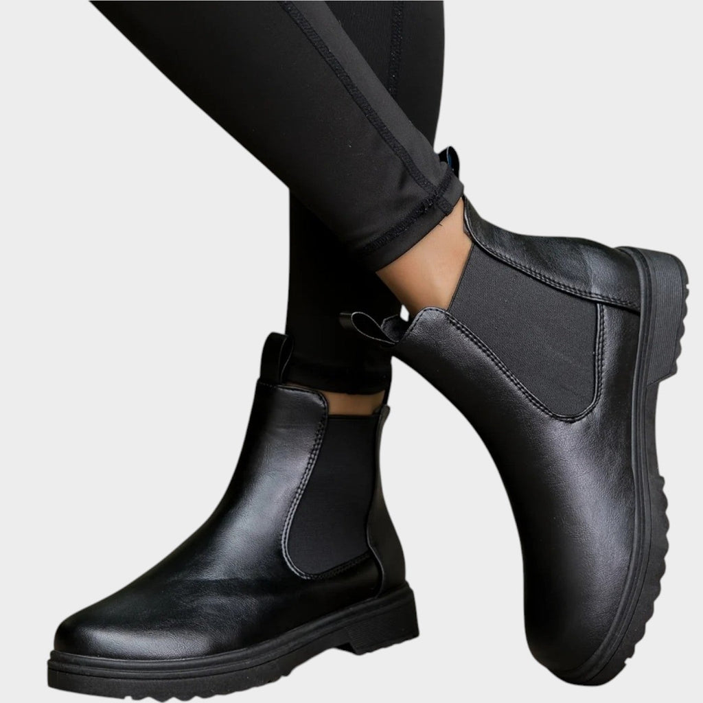 Women’s Leather Chelsea Boots Classic Slip On Design