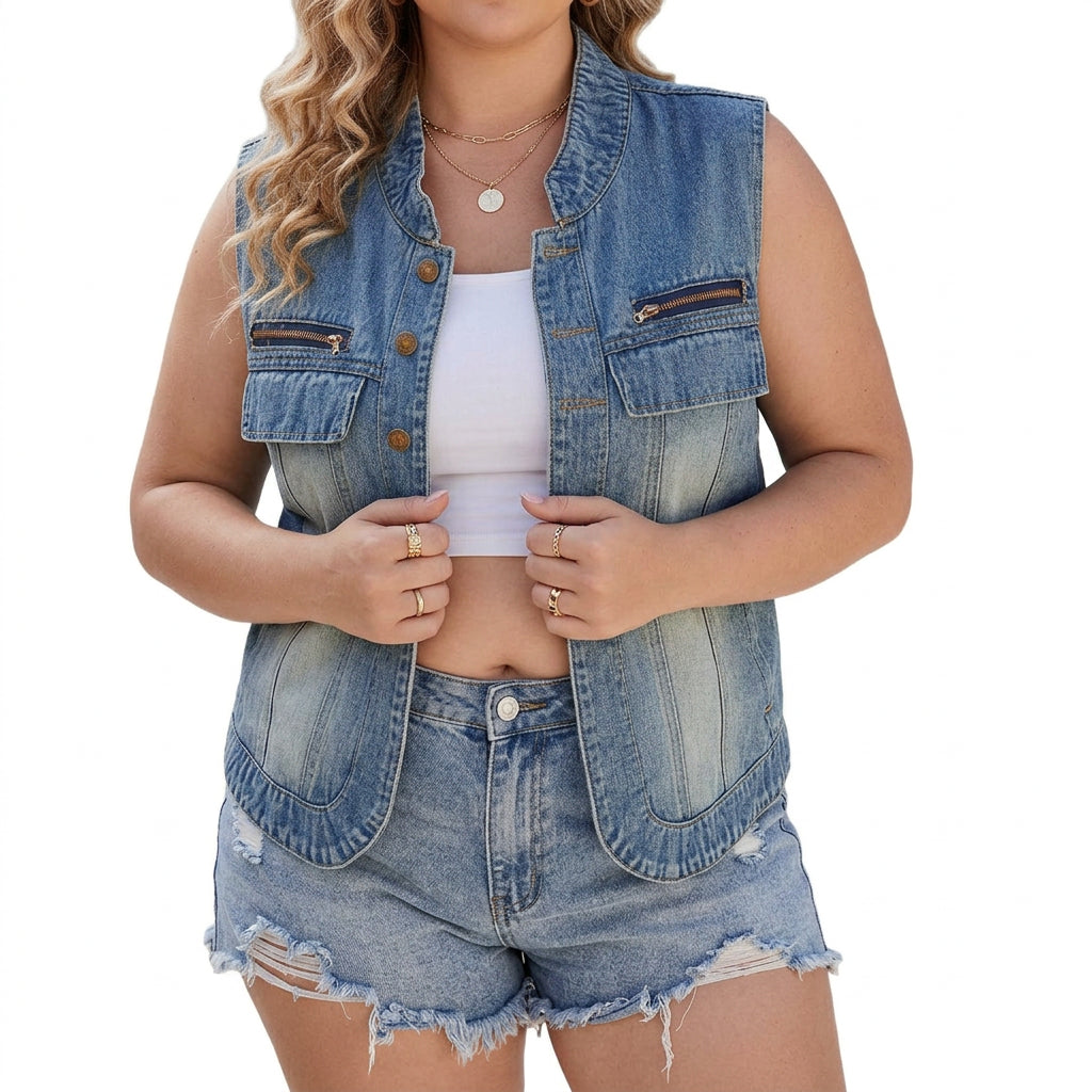 Isadora Denim Jacket Vest – view 5