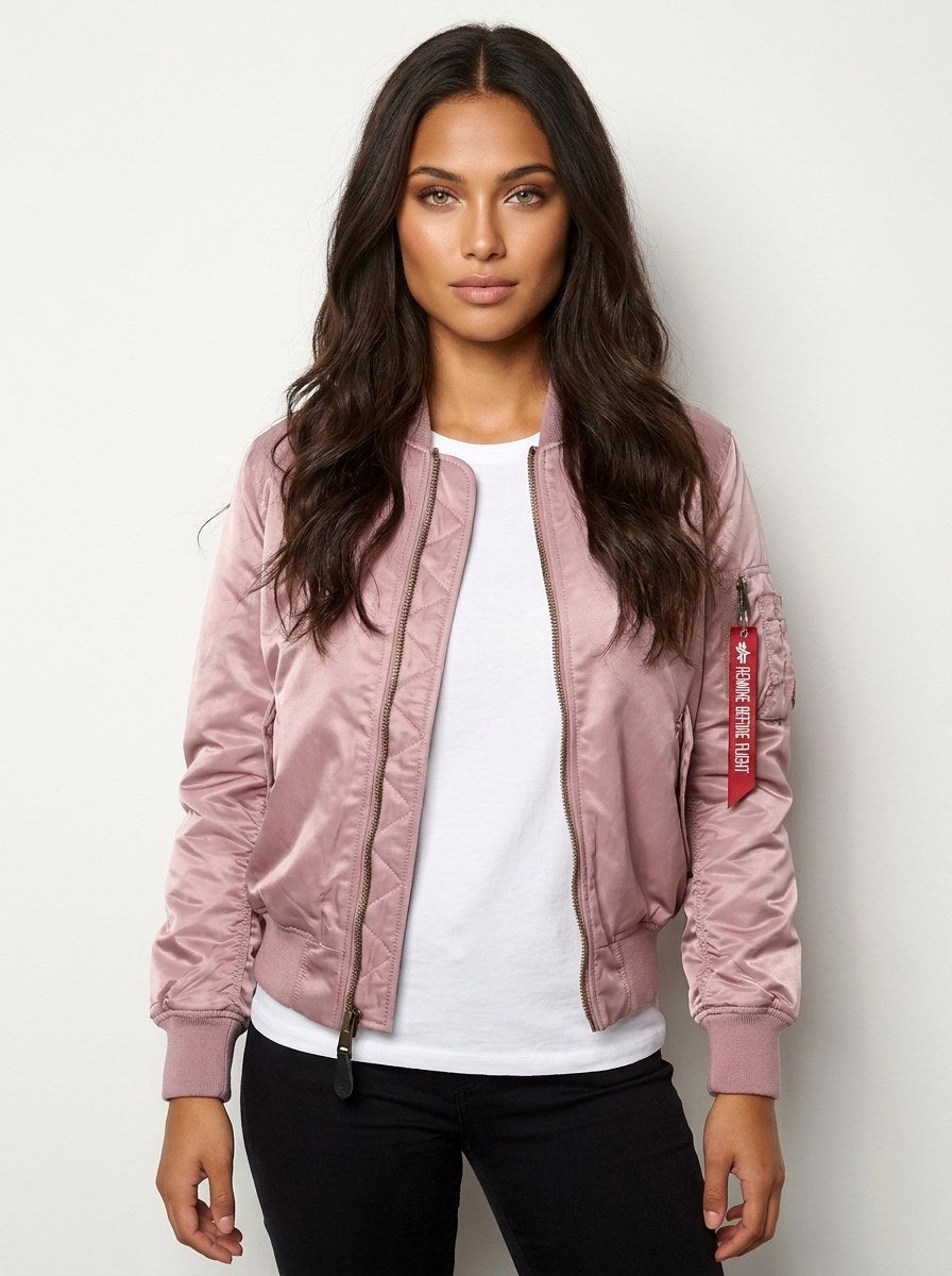 Isla – Women's Utility Bomber Jacket, Satin-Finish Autumn Jacket – view 11