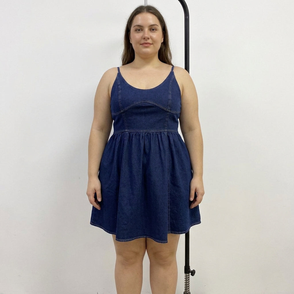 Jessamine Denim Flared Dress – view 5