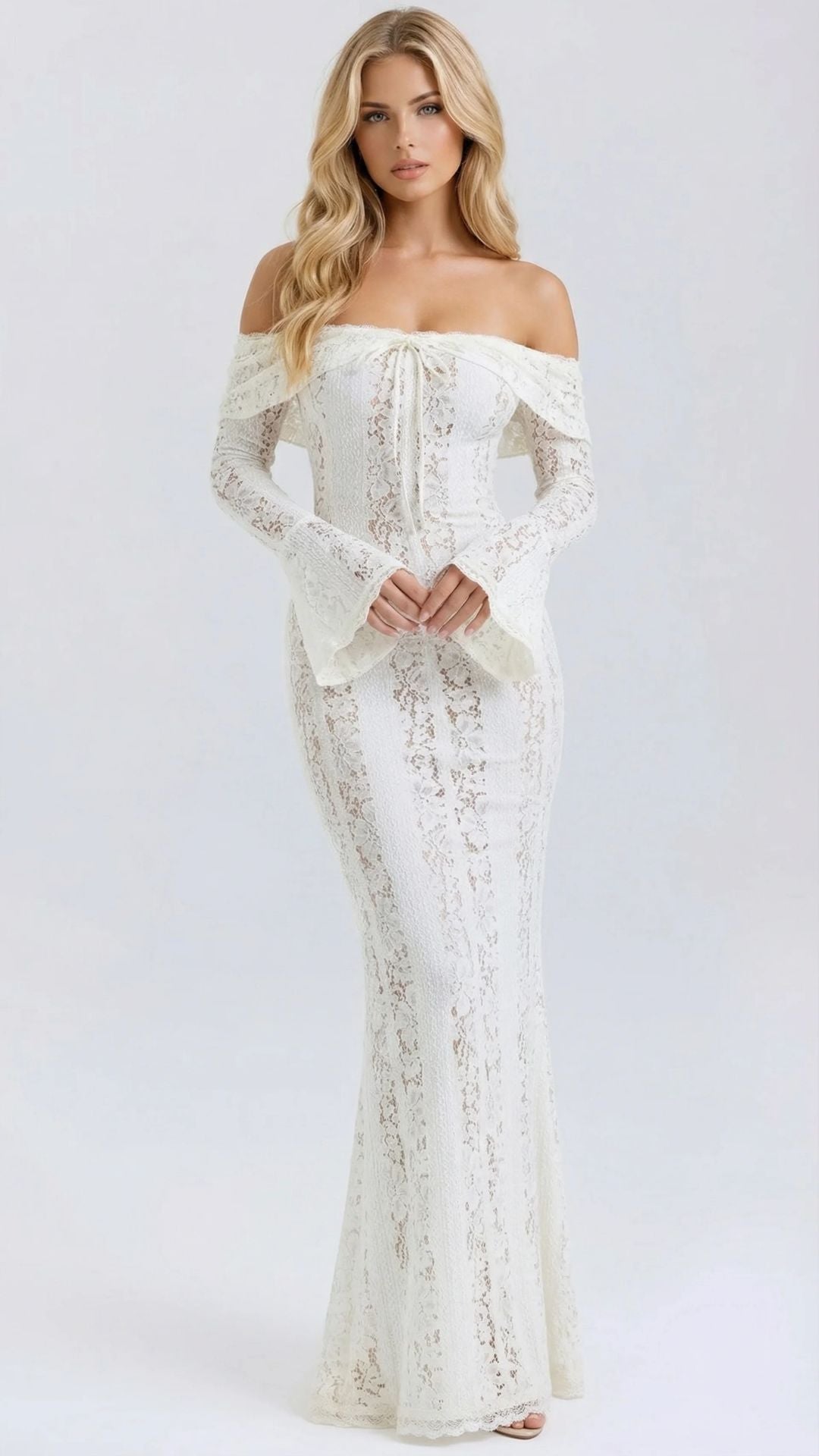 Verity Lace Off-Shoulder Maxi Dress - view 2