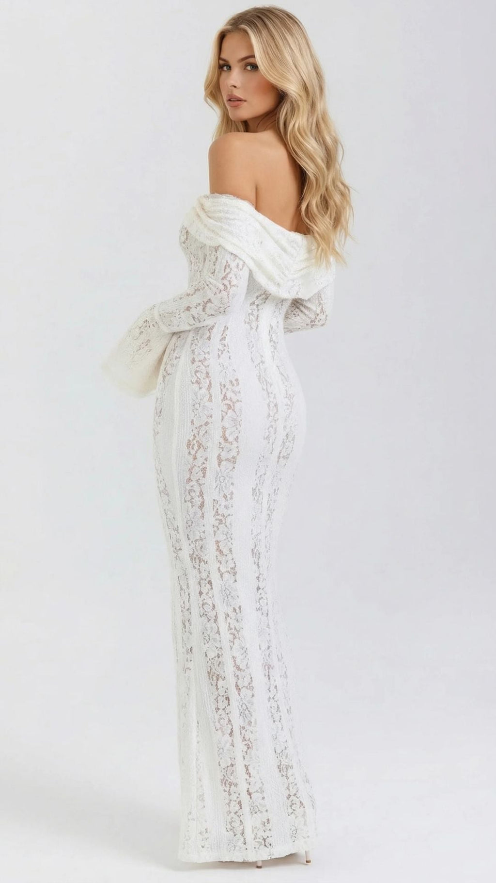 Verity Lace Off-Shoulder Maxi Dress - view 3