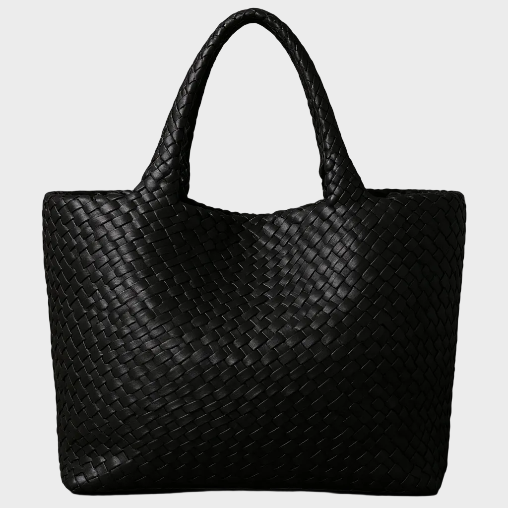 Lana Woven Faux Leather Tote – view 8