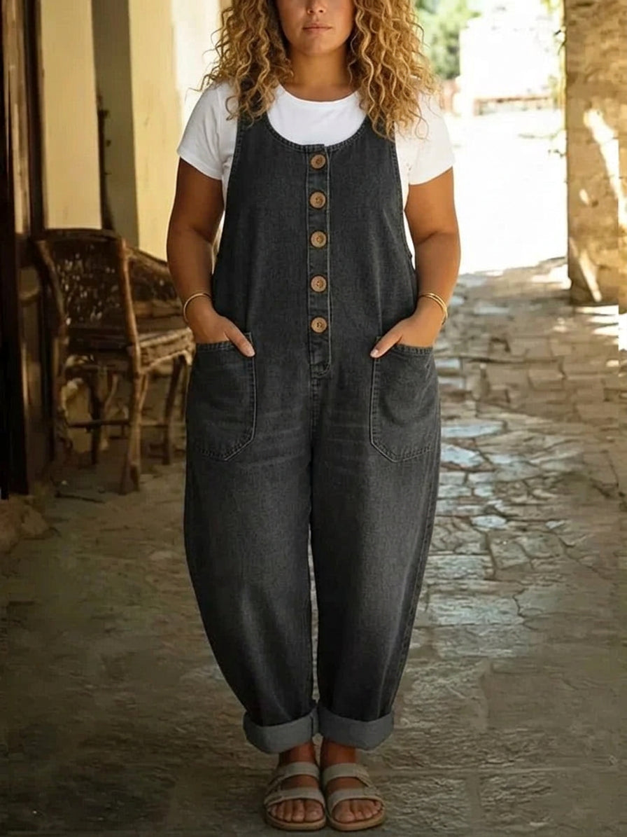 Lior – Vintage Washed Denim Overalls – view 2