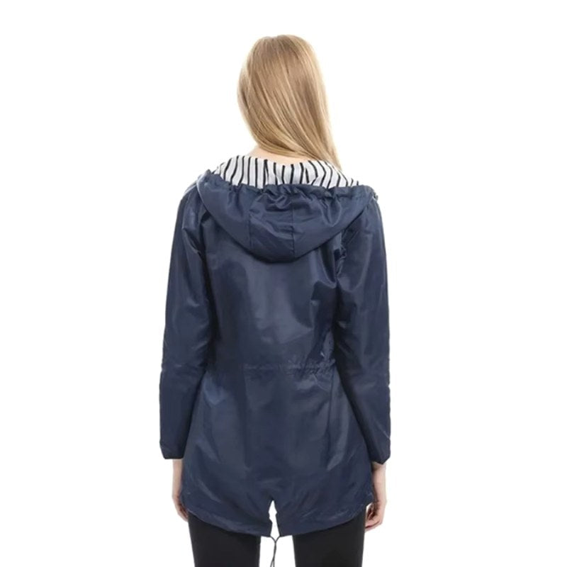 Lorraine | Women's Hooded Lightweight Raincoat, Water-Resistant Windproof Coat