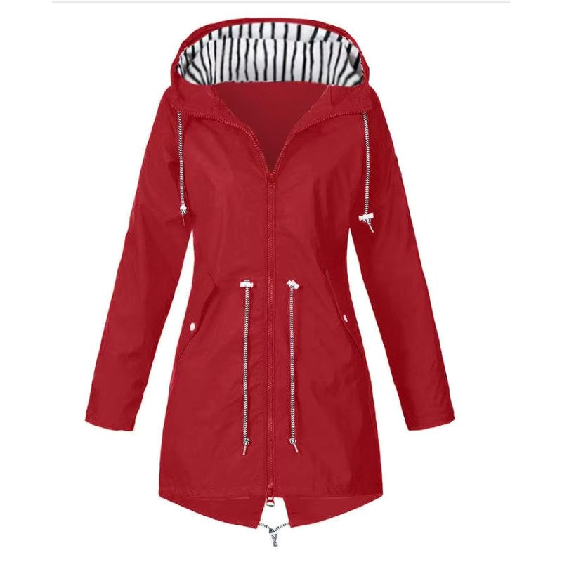 Lorraine – Women's Hooded Lightweight Raincoat, Water- and Wind-Resistant Coat – view 11