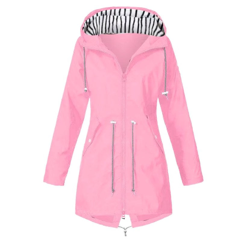 Lorraine – Women's Hooded Lightweight Raincoat, Water- and Wind-Resistant Coat – view 13