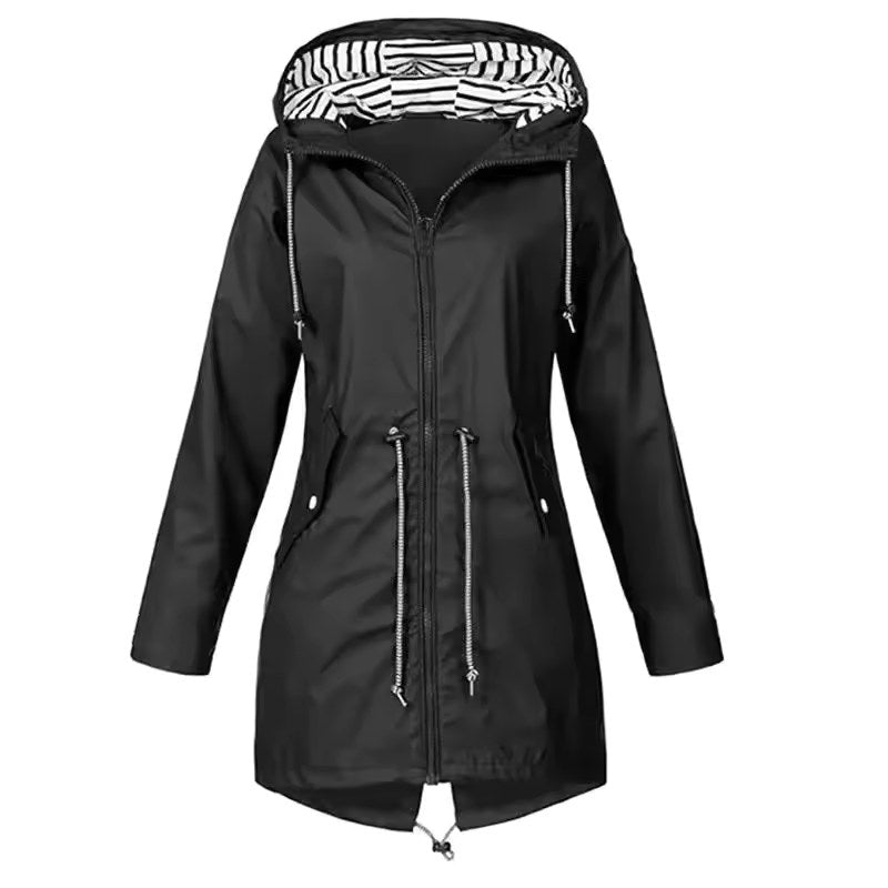 Lorraine – Women's Hooded Lightweight Raincoat, Water- and Wind-Resistant Coat – view 7