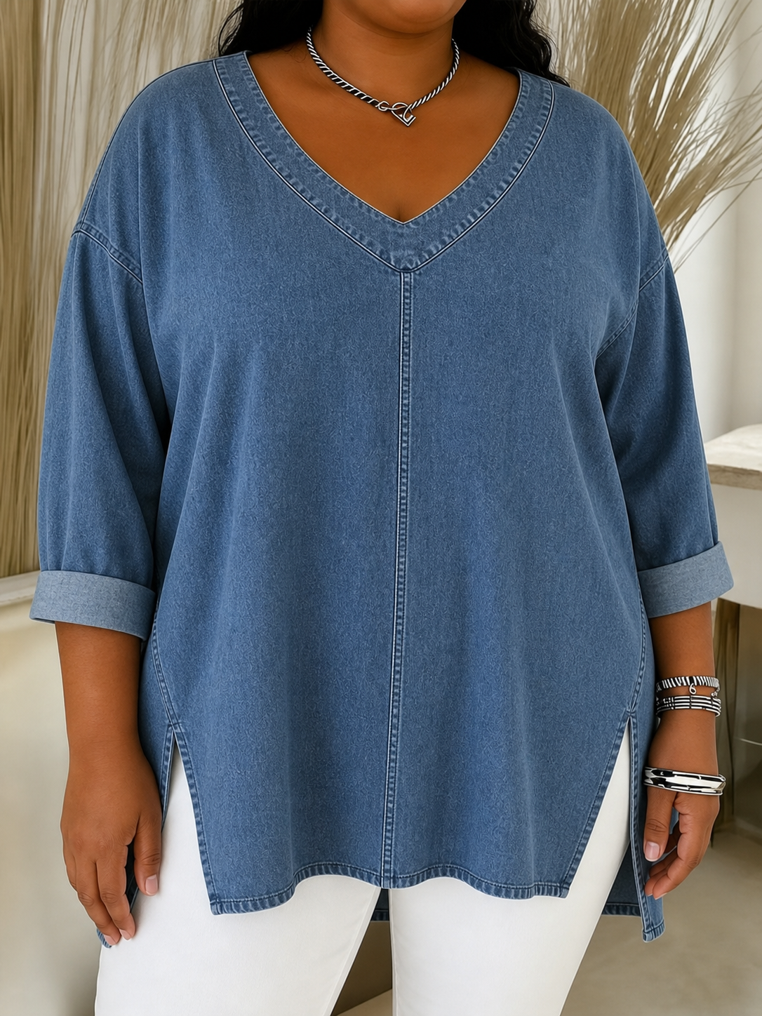 Lucy – Stylish Denim Top