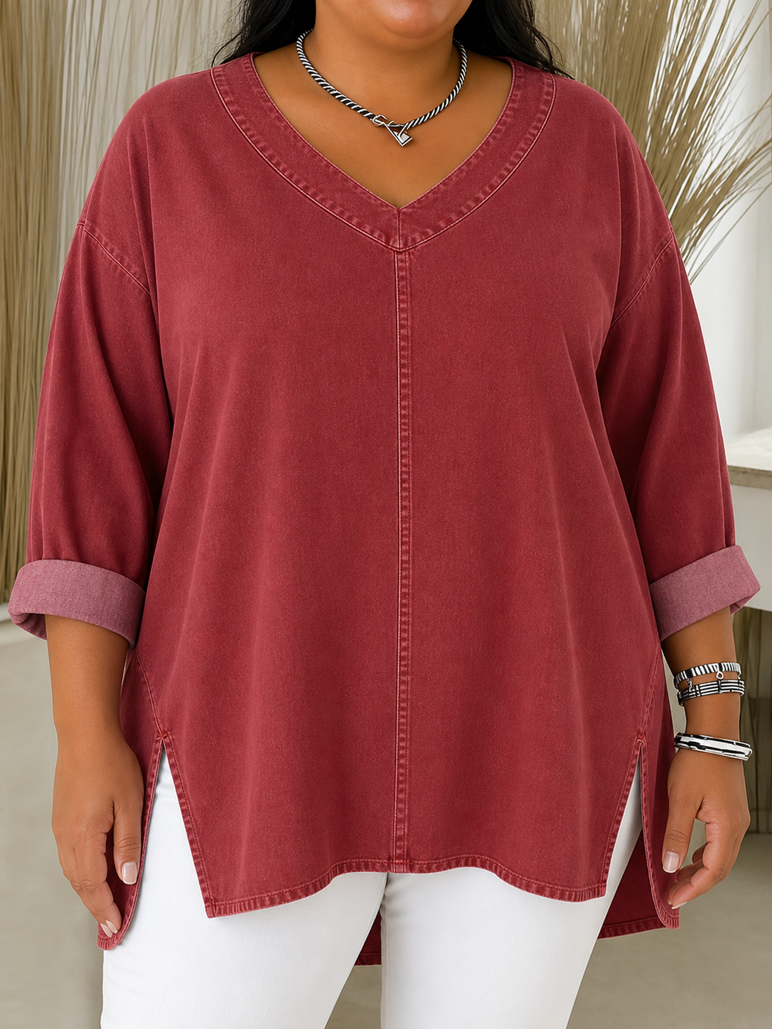Lucy – Stylish Denim Top – view 7