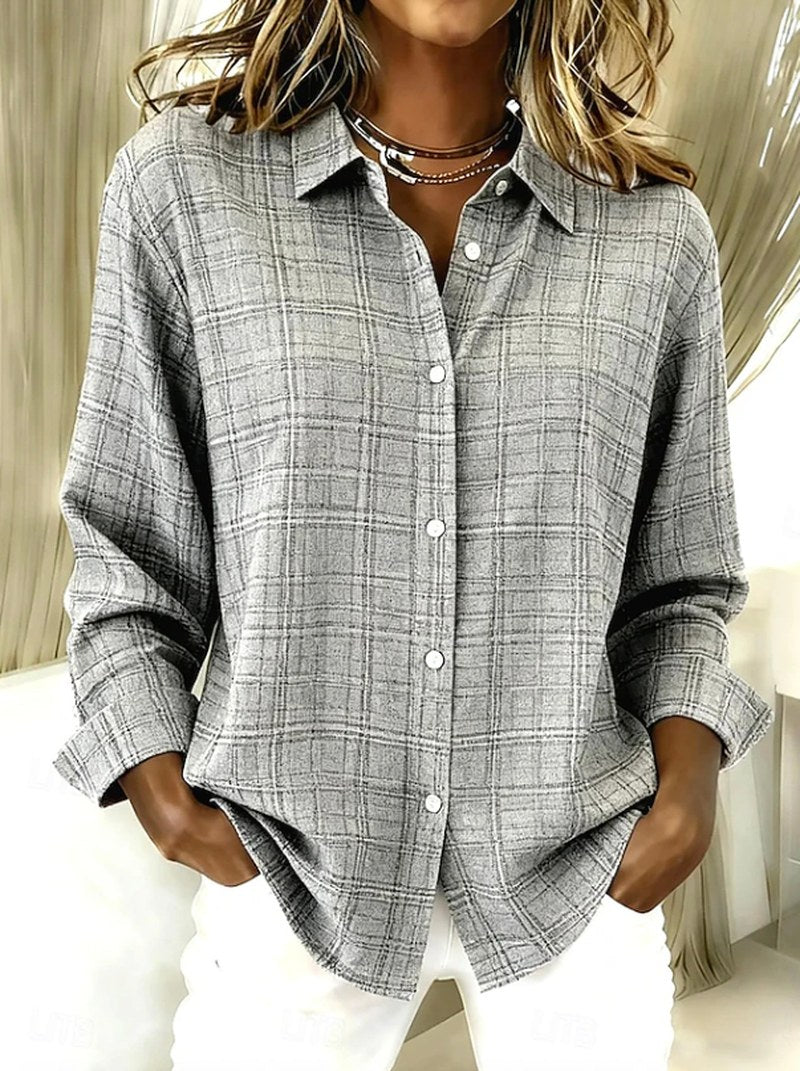 Martine – Relaxed Plaid Flannel Shirt for Women – view 2