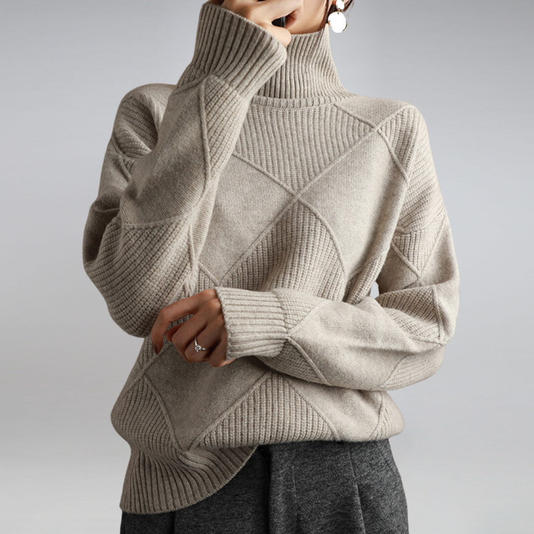 Penelope Women's Soft Knit Turtleneck Sweater – view 2