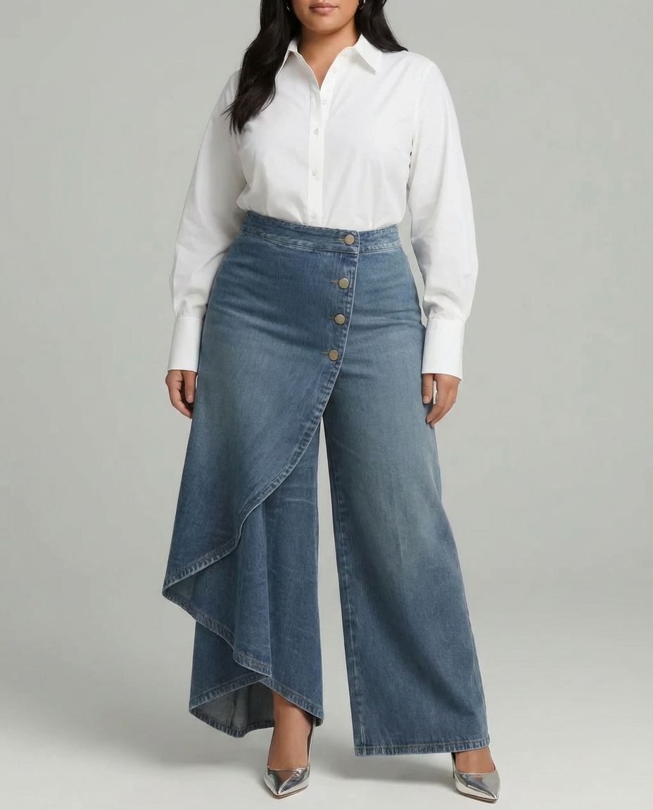 Priya – Denim Wrap Pants