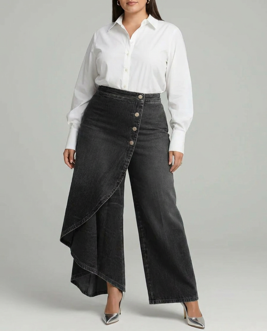 Priya – Denim Wrap Pants – view 3