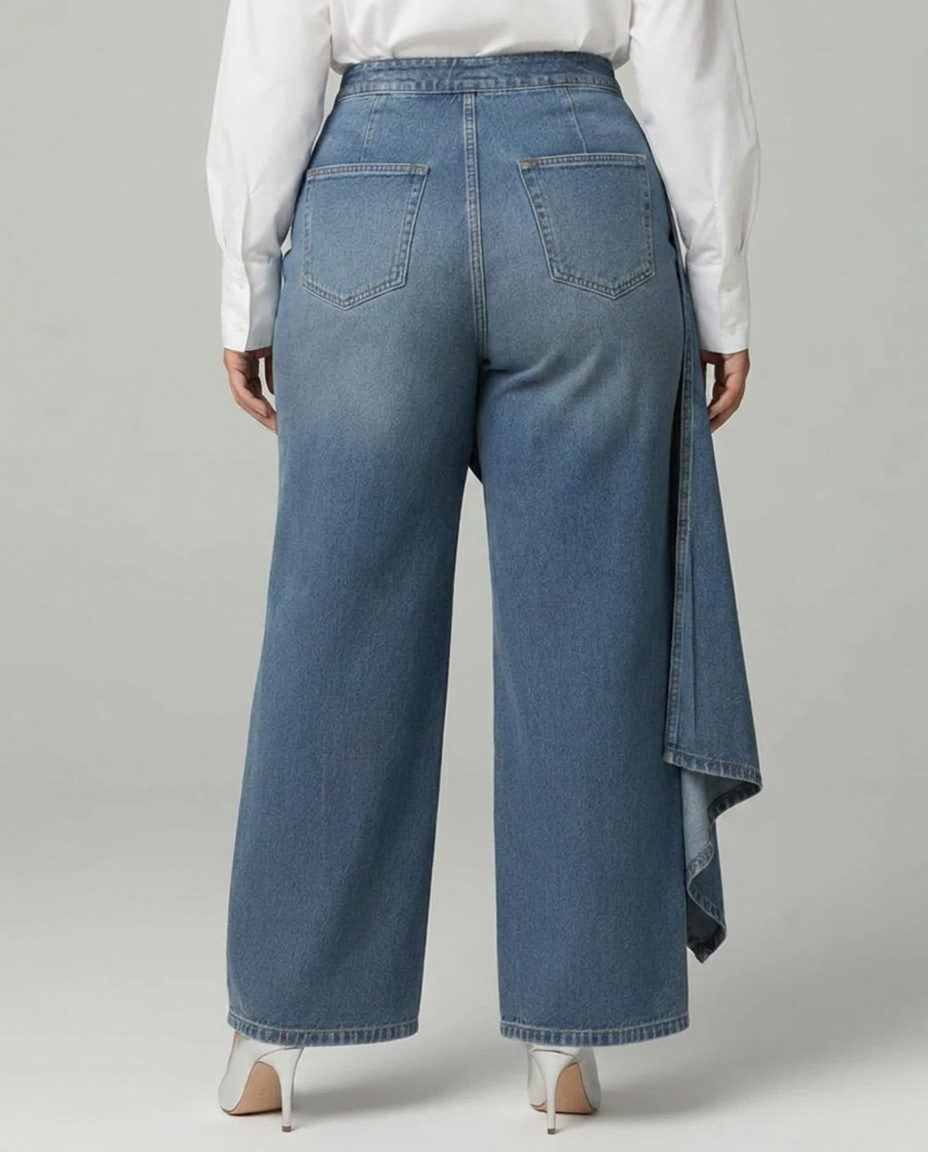 Priya – Denim Wrap Pants – view 4