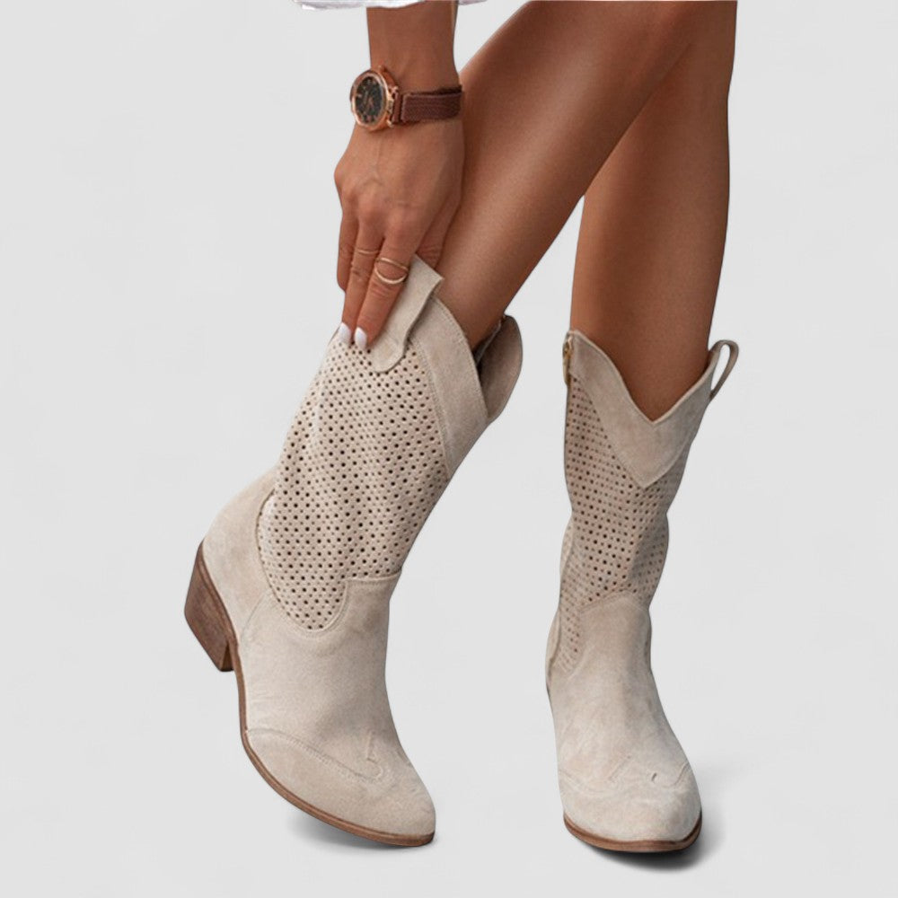 Rachel – Cushioned Western Ankle Boots with Gel Sole for Women – view 4
