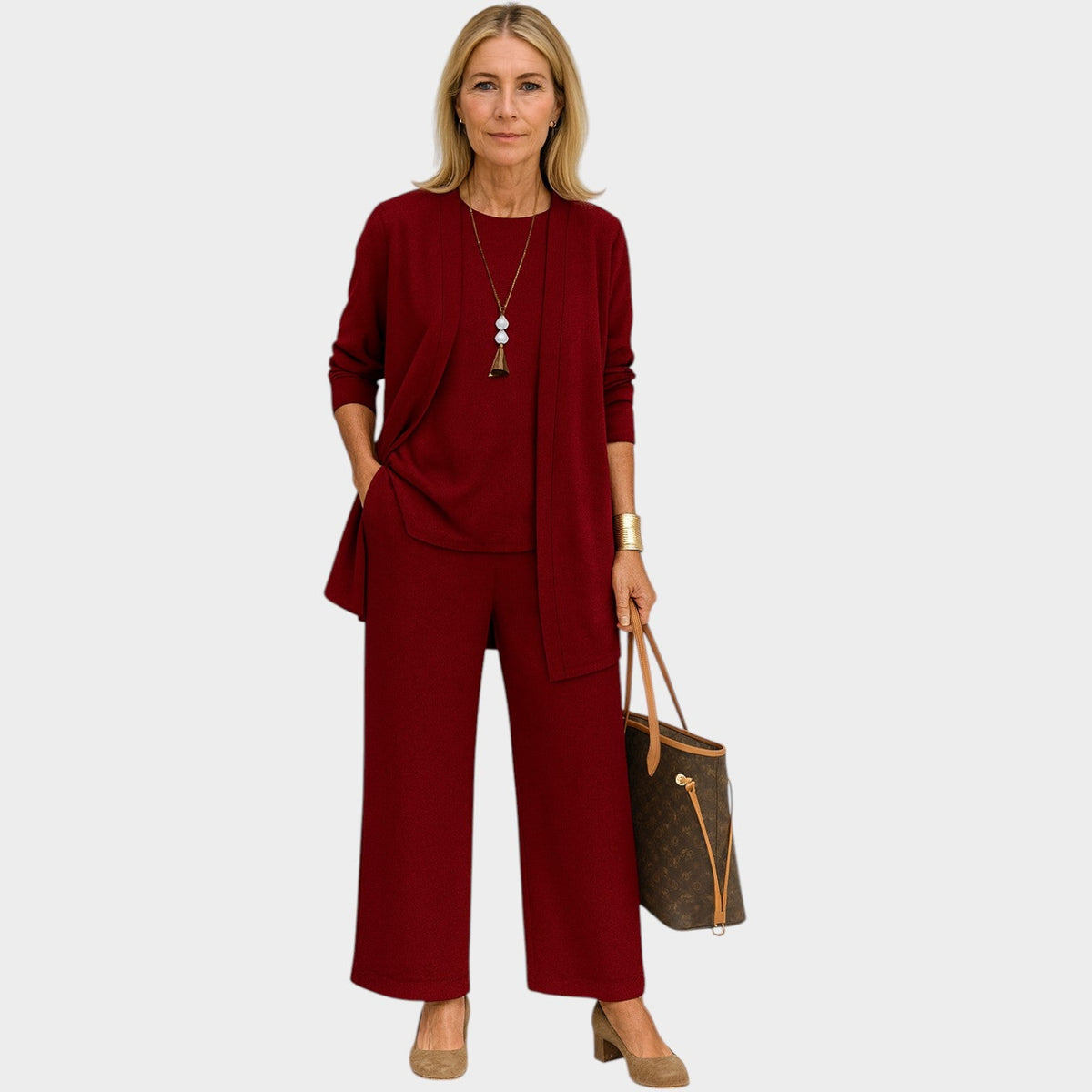 Women's Suit Relaxed Coordinated Three Piece Set – view 3