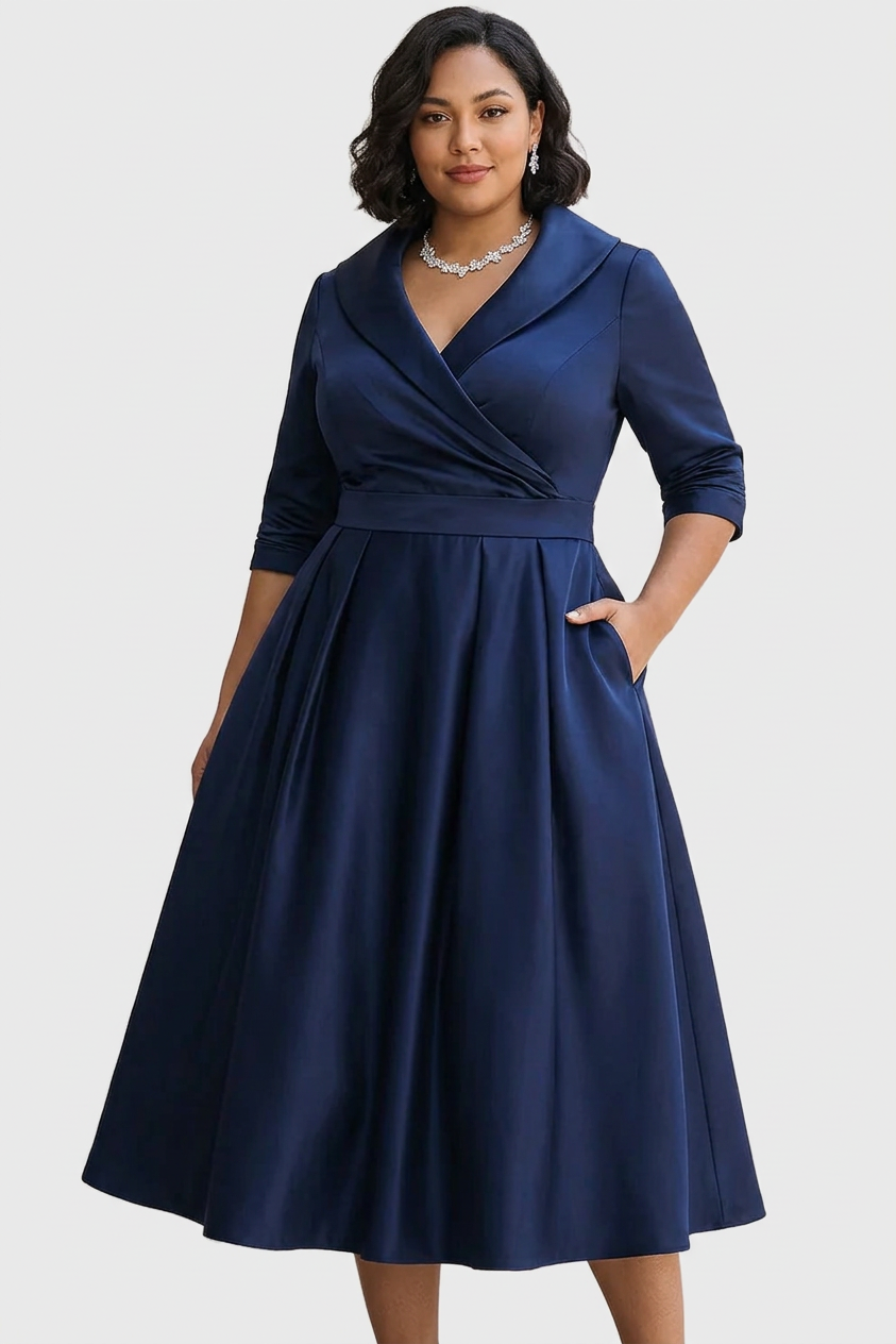 Romaine - Elegant midi dress – view 2