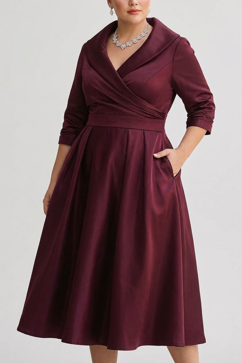 Romaine - Elegant midi dress – view 4