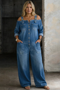 Rosalind – Off Shoulder Denim Jumpsuit