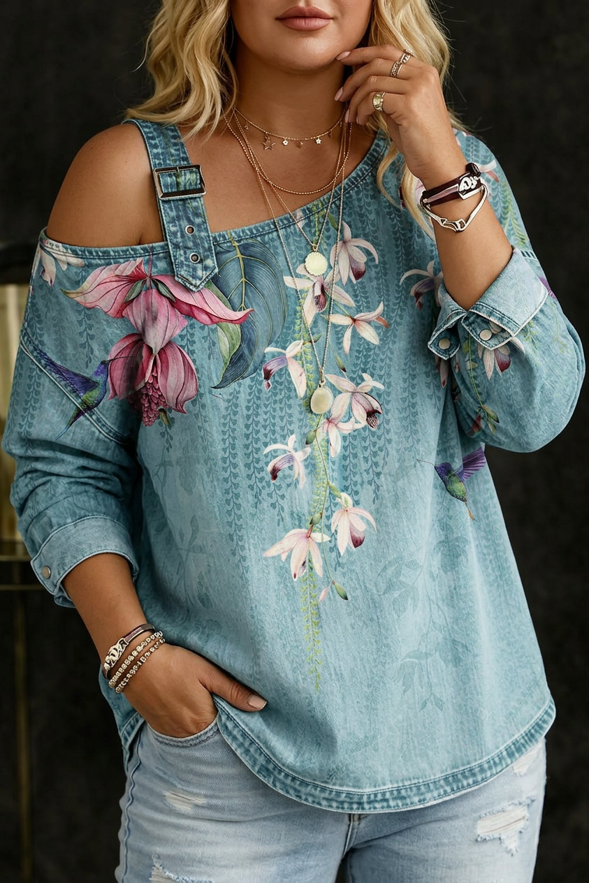 Rosanna – Off Shoulder Denim Top