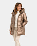 Germaine | Glossy Hooded Puffer Jacket for Women