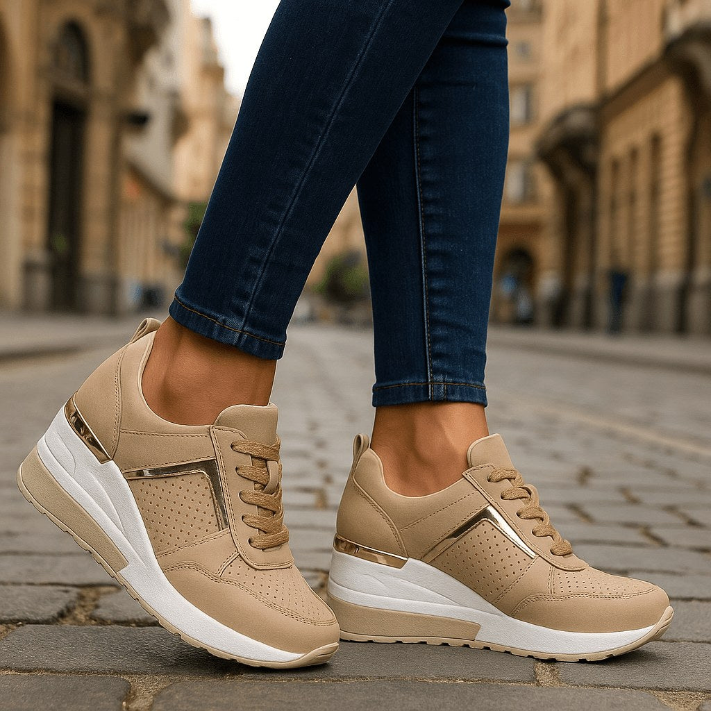 Olympe | Hidden Wedge Platform Sneakers for Women