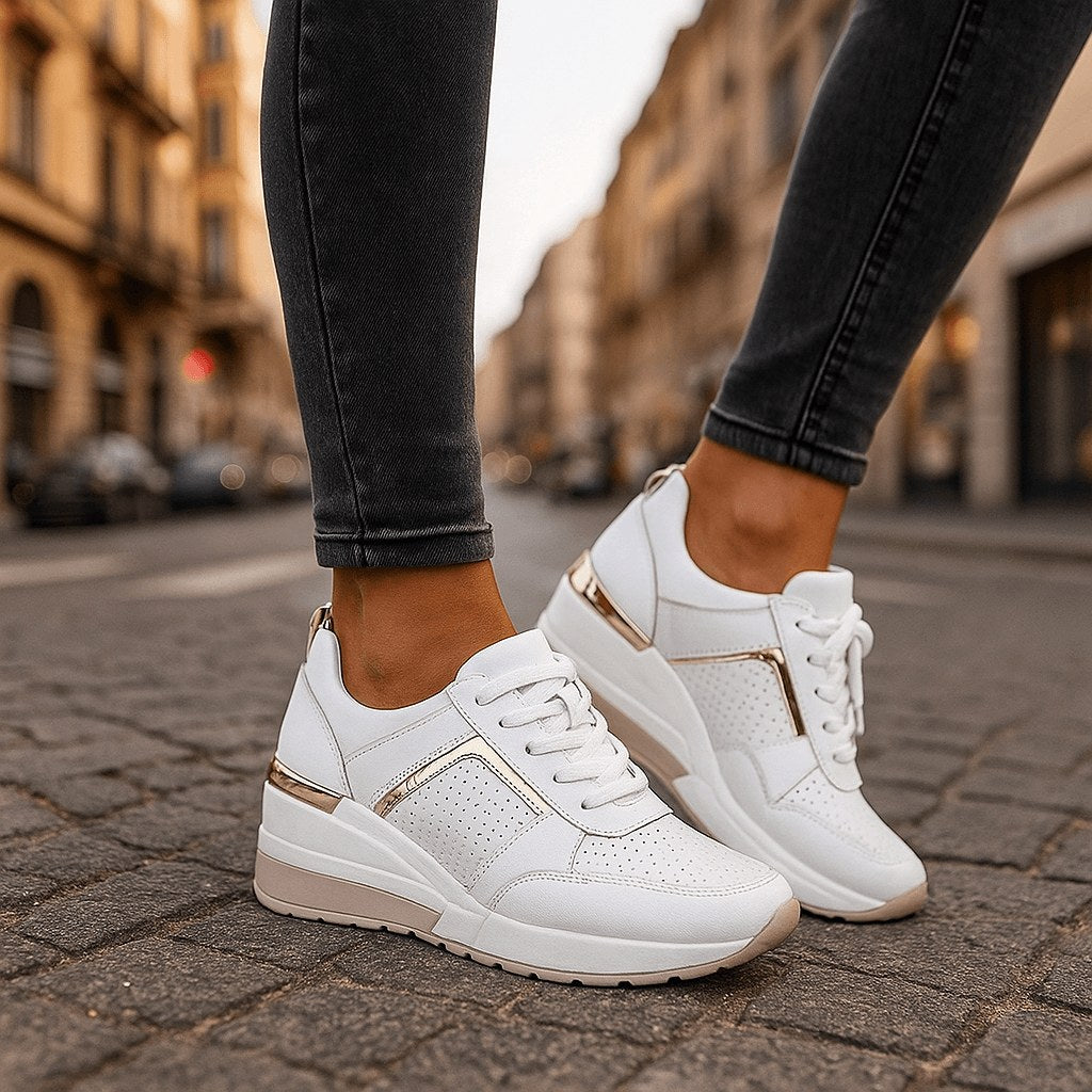 Olympe | Hidden Wedge Platform Sneakers for Women