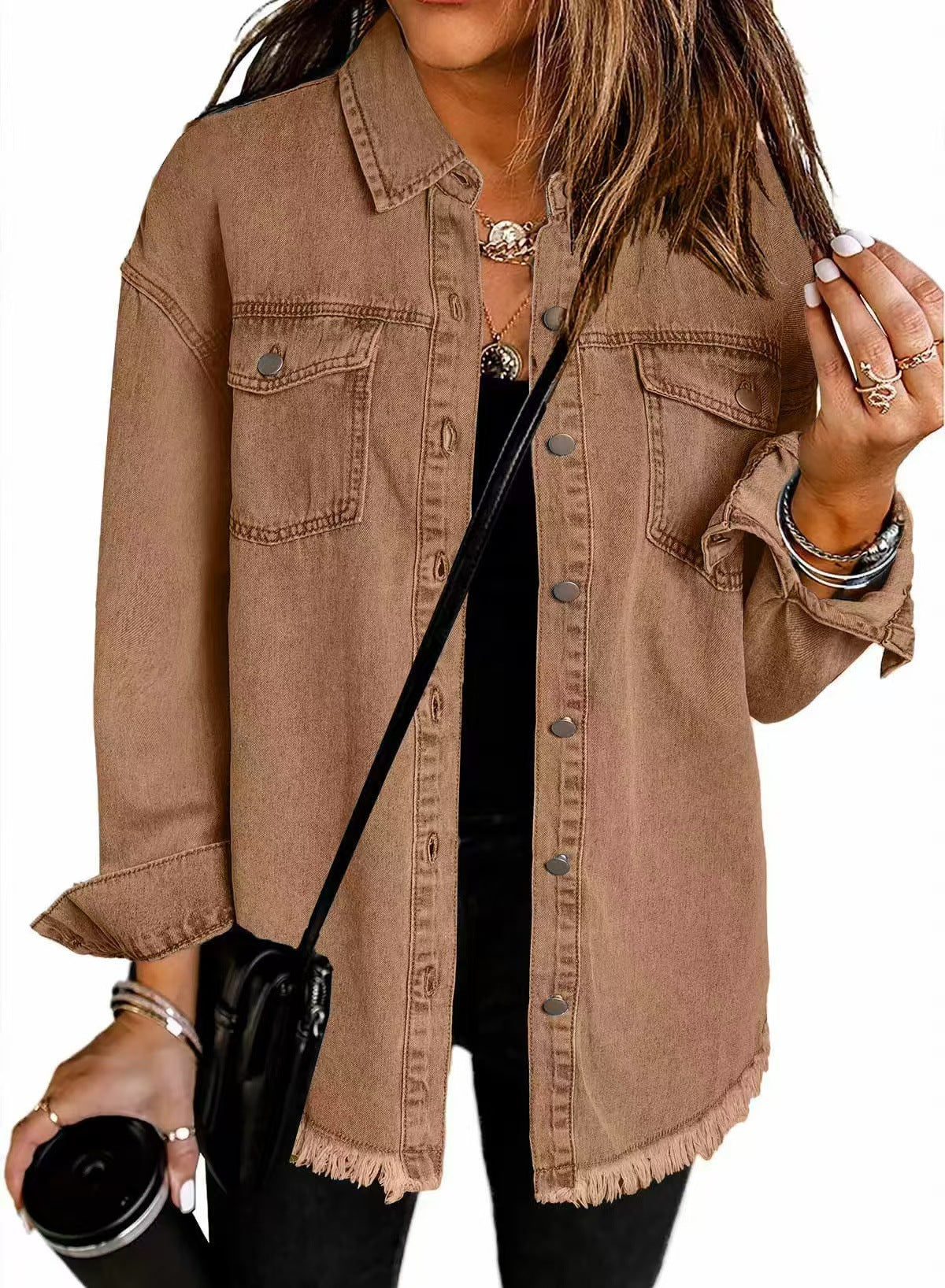Roxane – Everyday Denim Jacket with Chest Pockets for Women – view 6