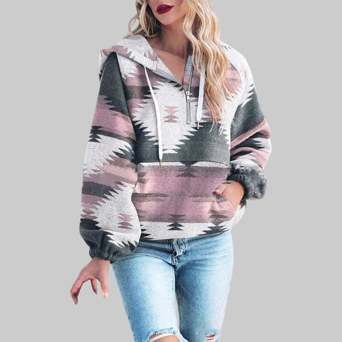 Saku – Oversized Zip Up Hoodie with Plush Soft Finish for Women – view 2