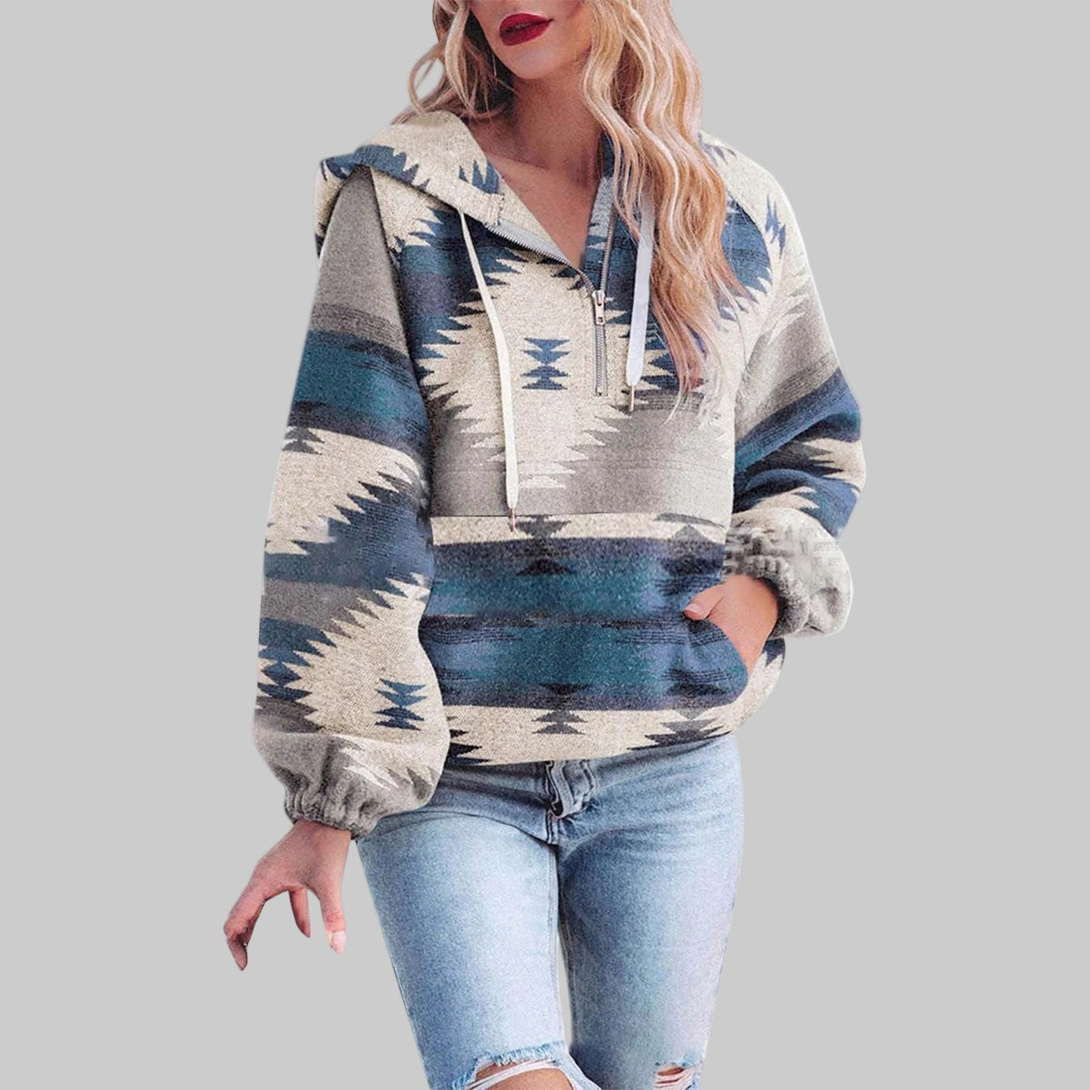 Saku – Oversized Zip Up Hoodie with Plush Soft Finish for Women – view 3