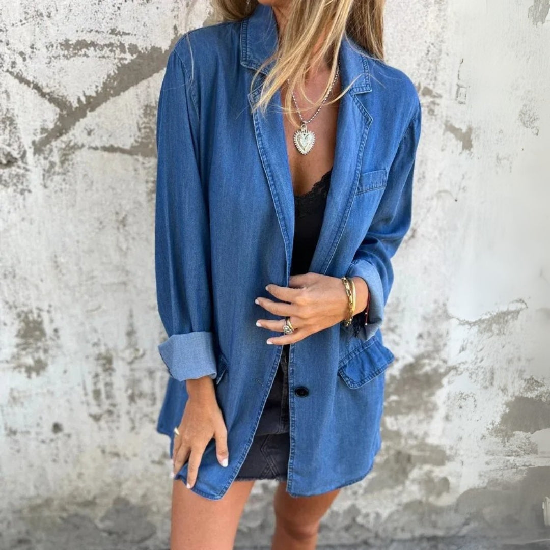 Sarah – Effortless Denim Blazer – view 3