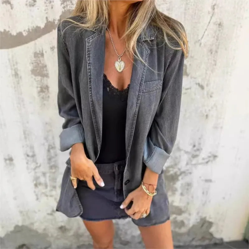 Sarah – Effortless Denim Blazer – view 4