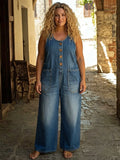 Lior | Vintage Washed Cotton Denim Overalls