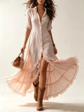 Shelby - Women's Tiered Ruffle Long Sleeve Maxi Dress