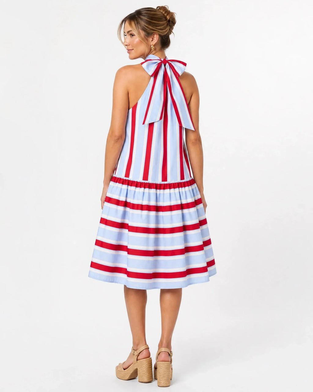 Marlowe Halter Tiered Drop Waist Dress - view 2