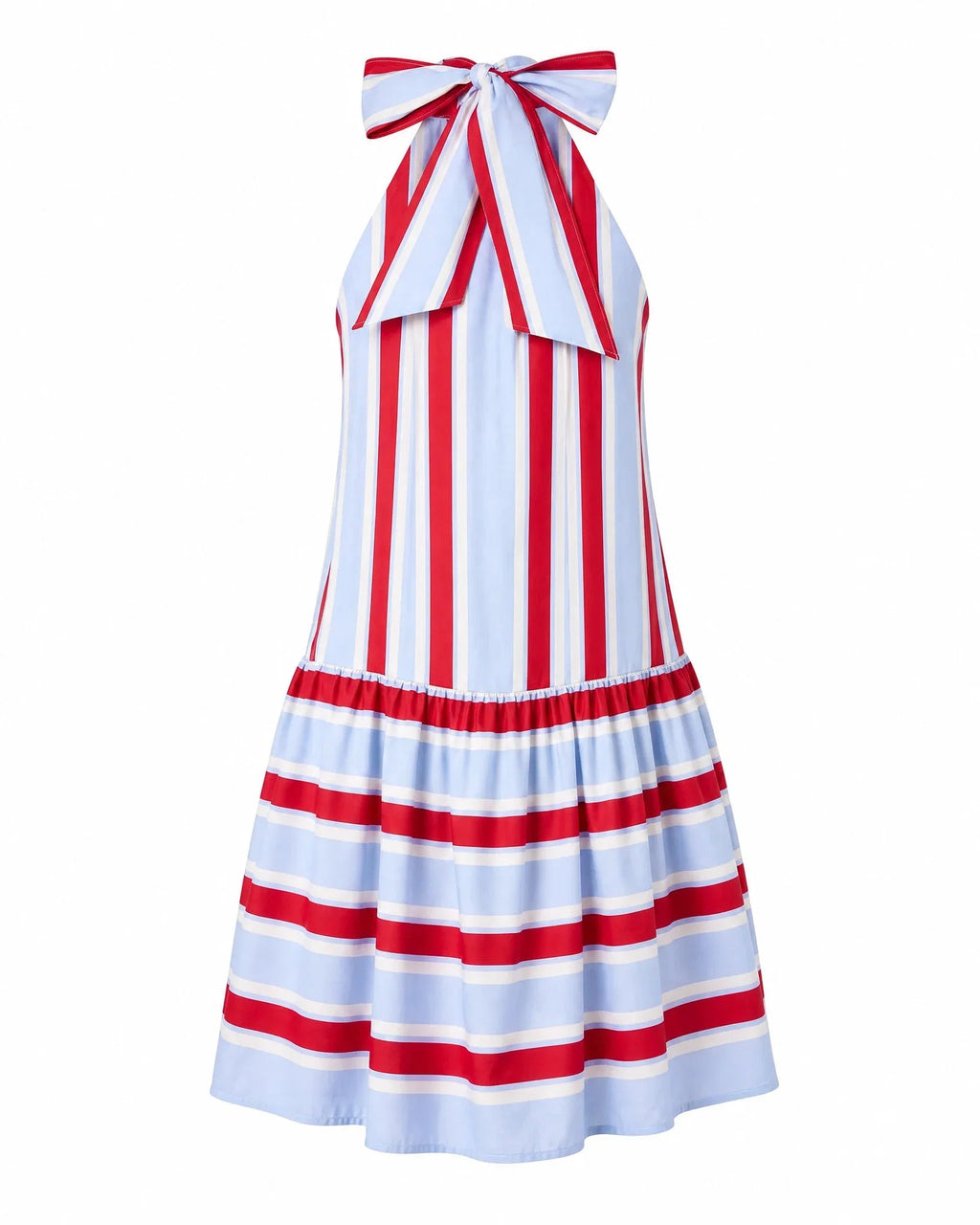 Marlowe Halter Tiered Drop Waist Dress - view 8