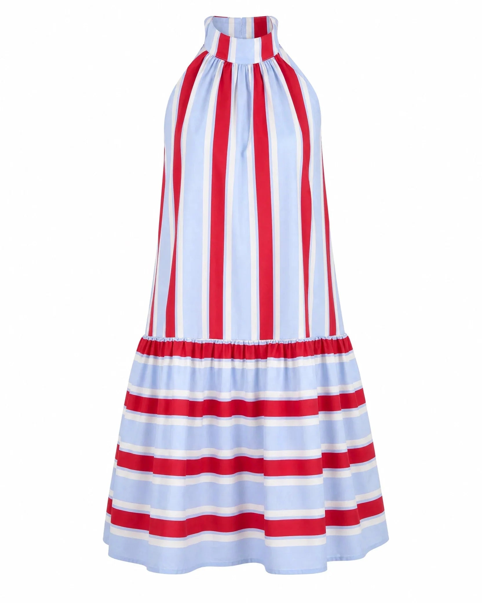 Marlowe Halter Tiered Drop Waist Dress - view 10