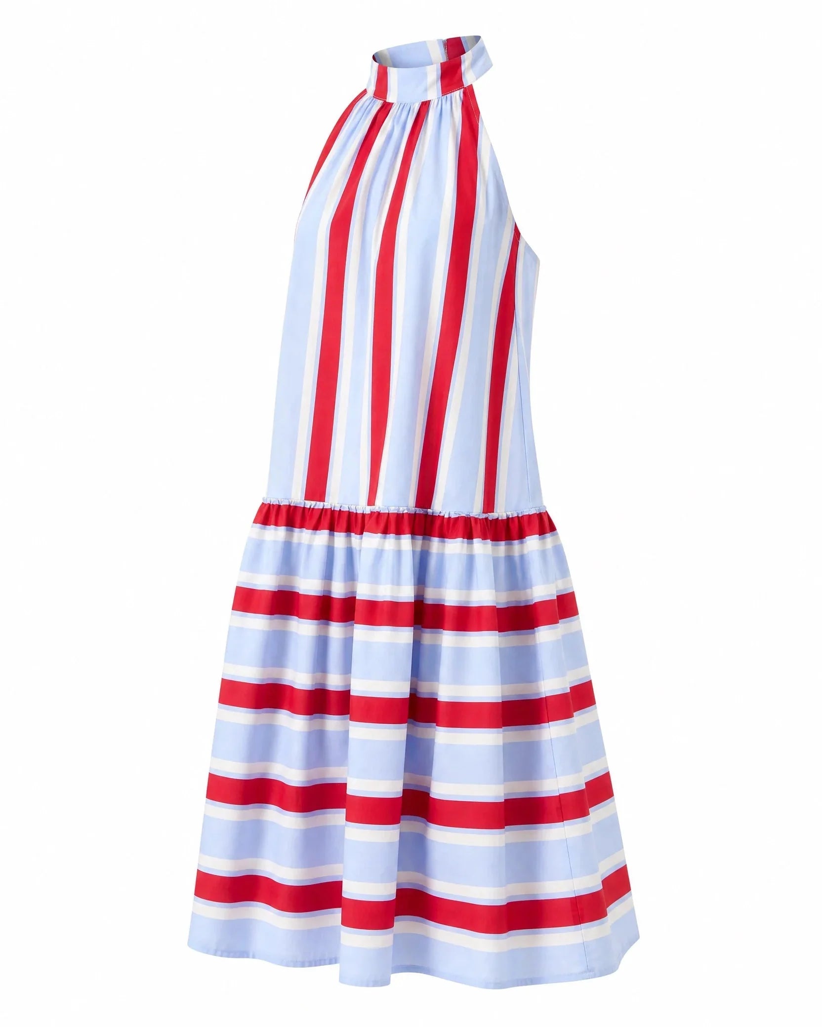 Marlowe Halter Tiered Drop Waist Dress - view 11