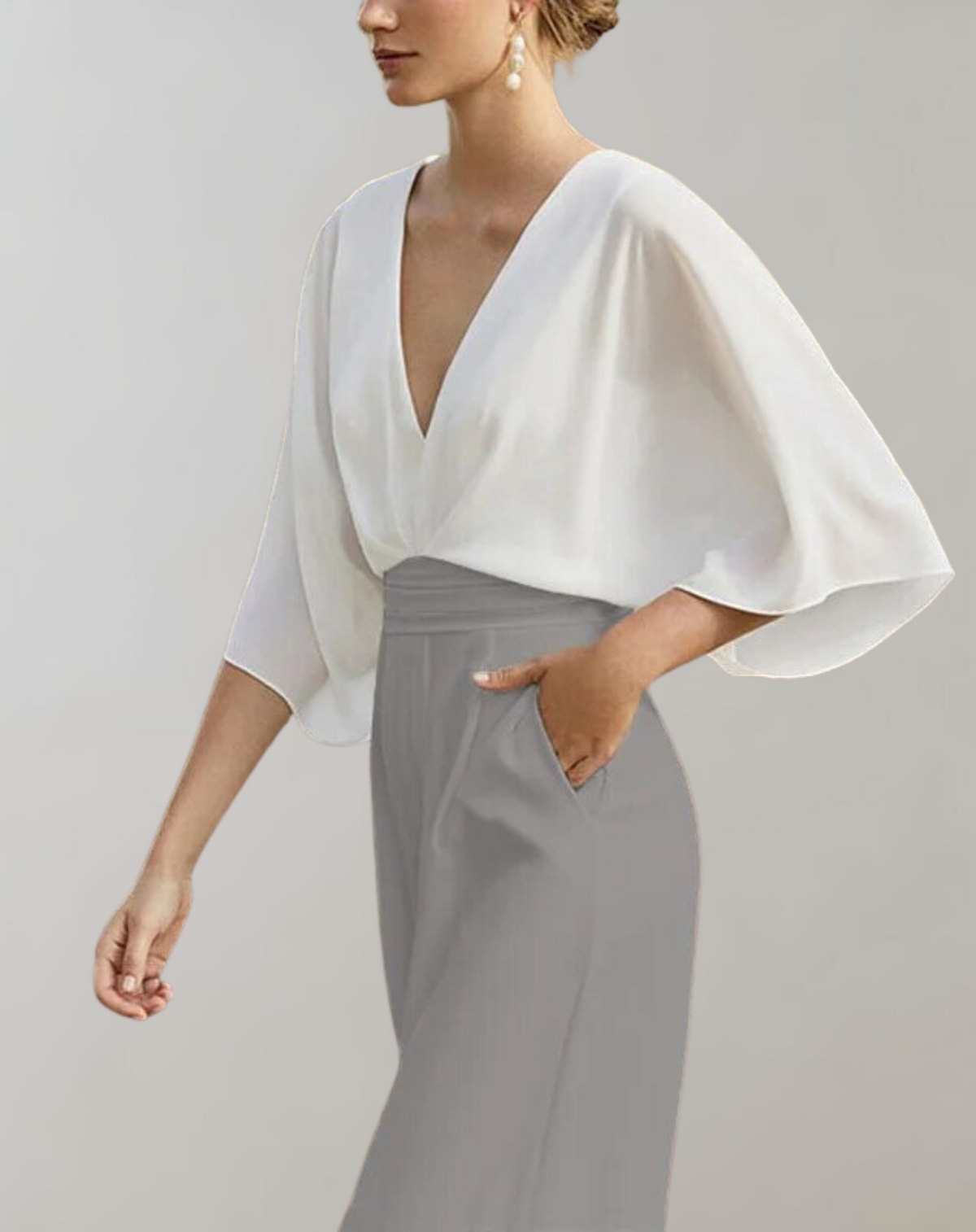Suzette Women's Wide Leg V-Neck Jumpsuit – view 11