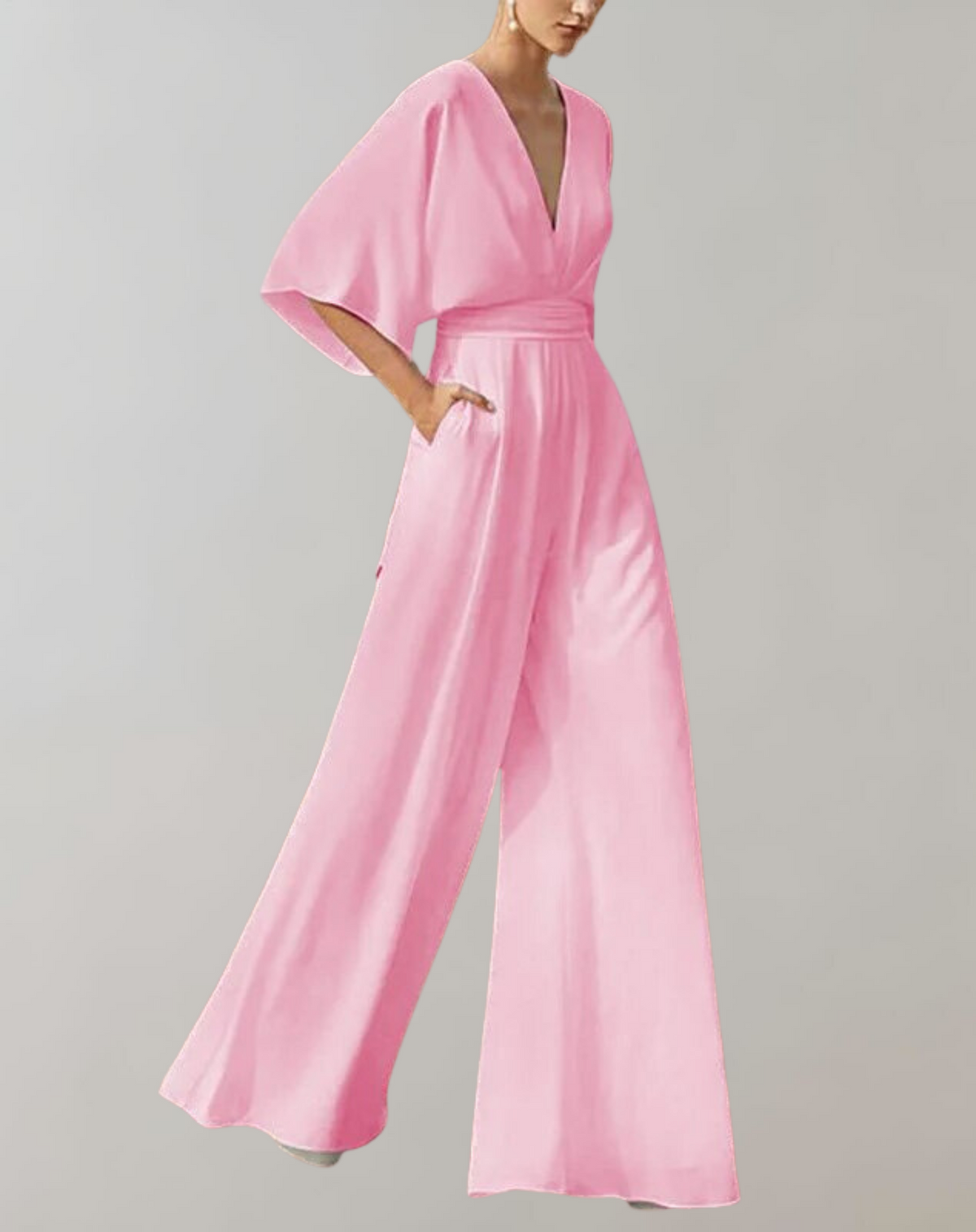 Suzette Women's Wide Leg V-Neck Jumpsuit – view 2