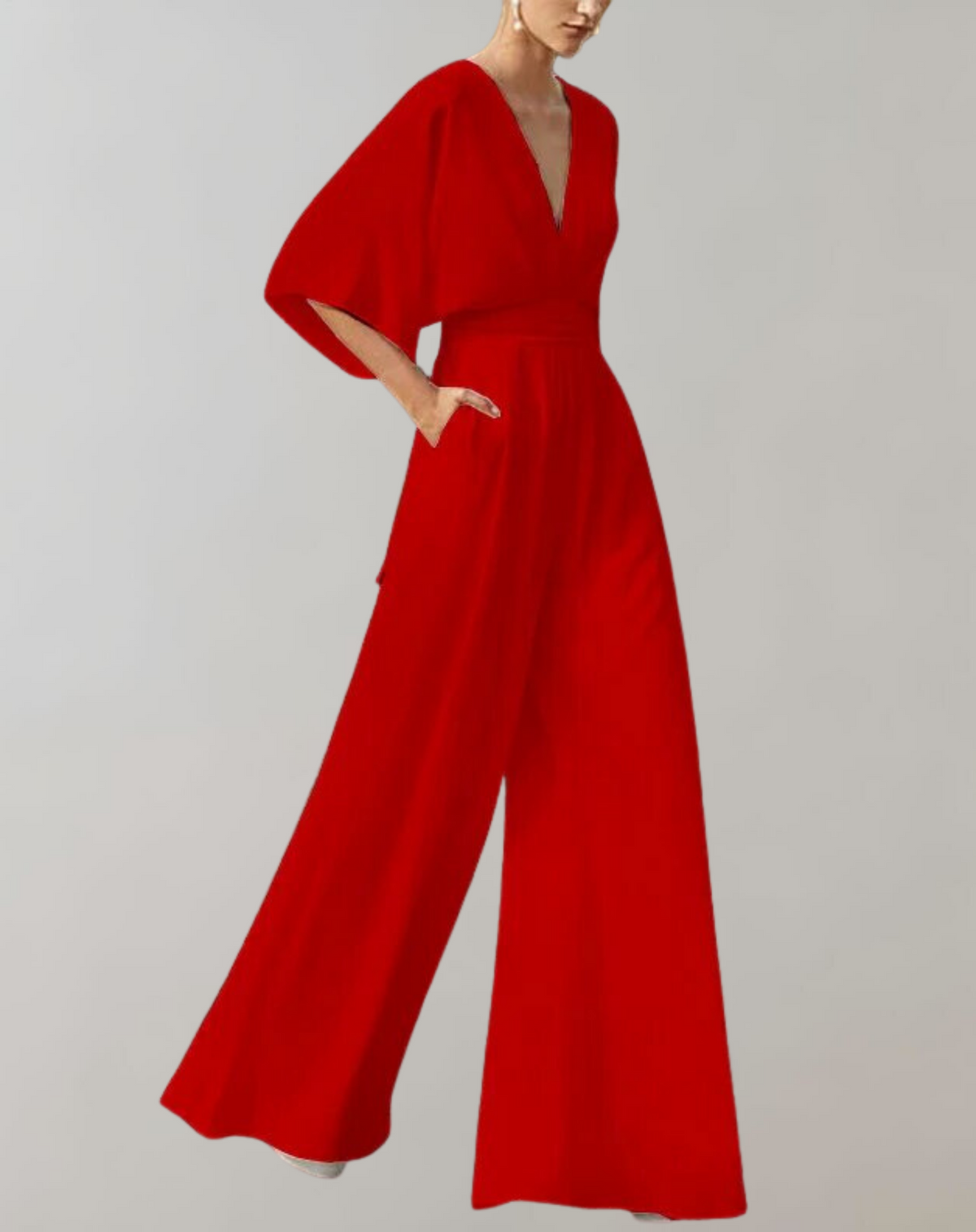 Suzette Women's Wide Leg V-Neck Jumpsuit – view 7