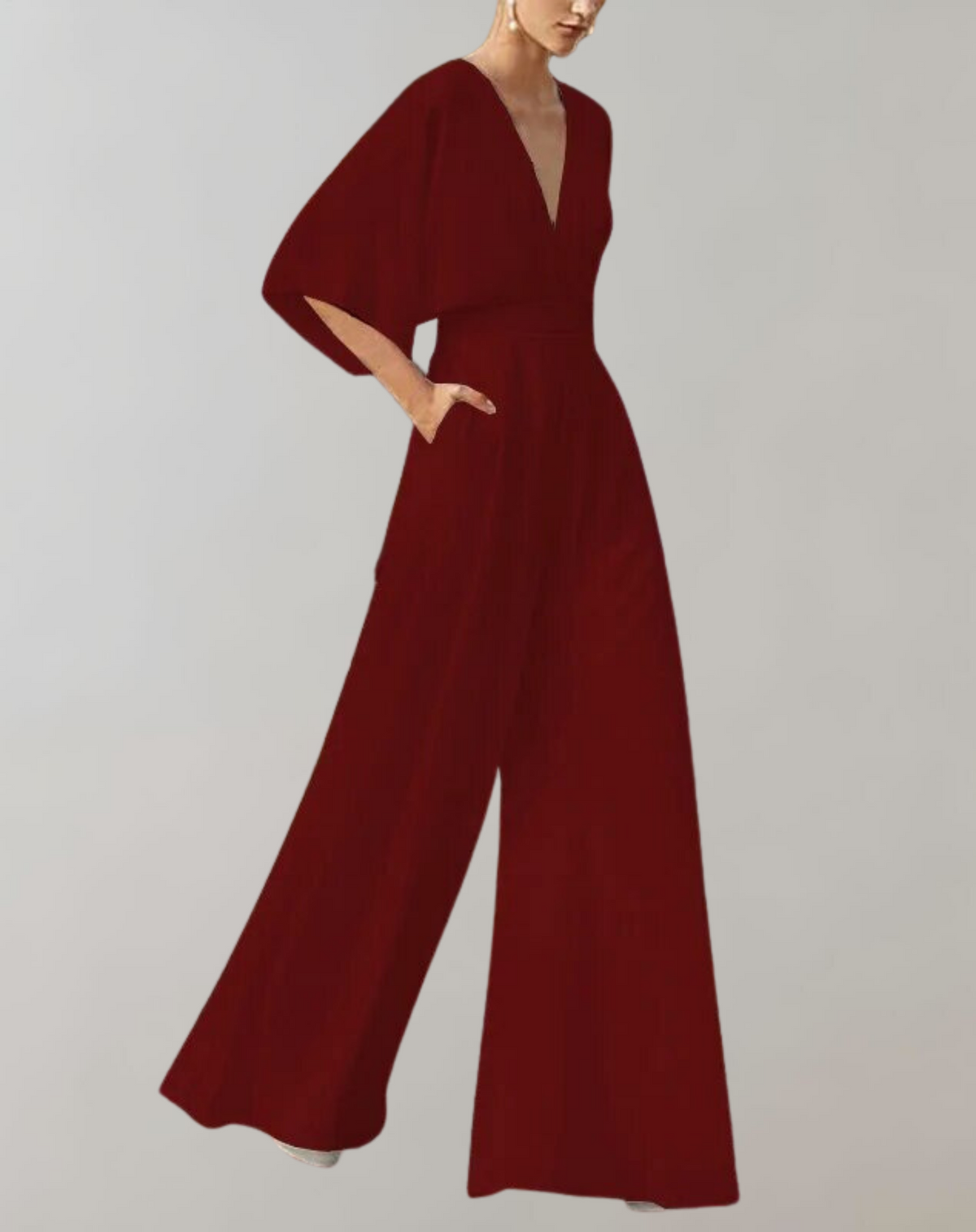 Suzette Women's Wide Leg V-Neck Jumpsuit – view 8