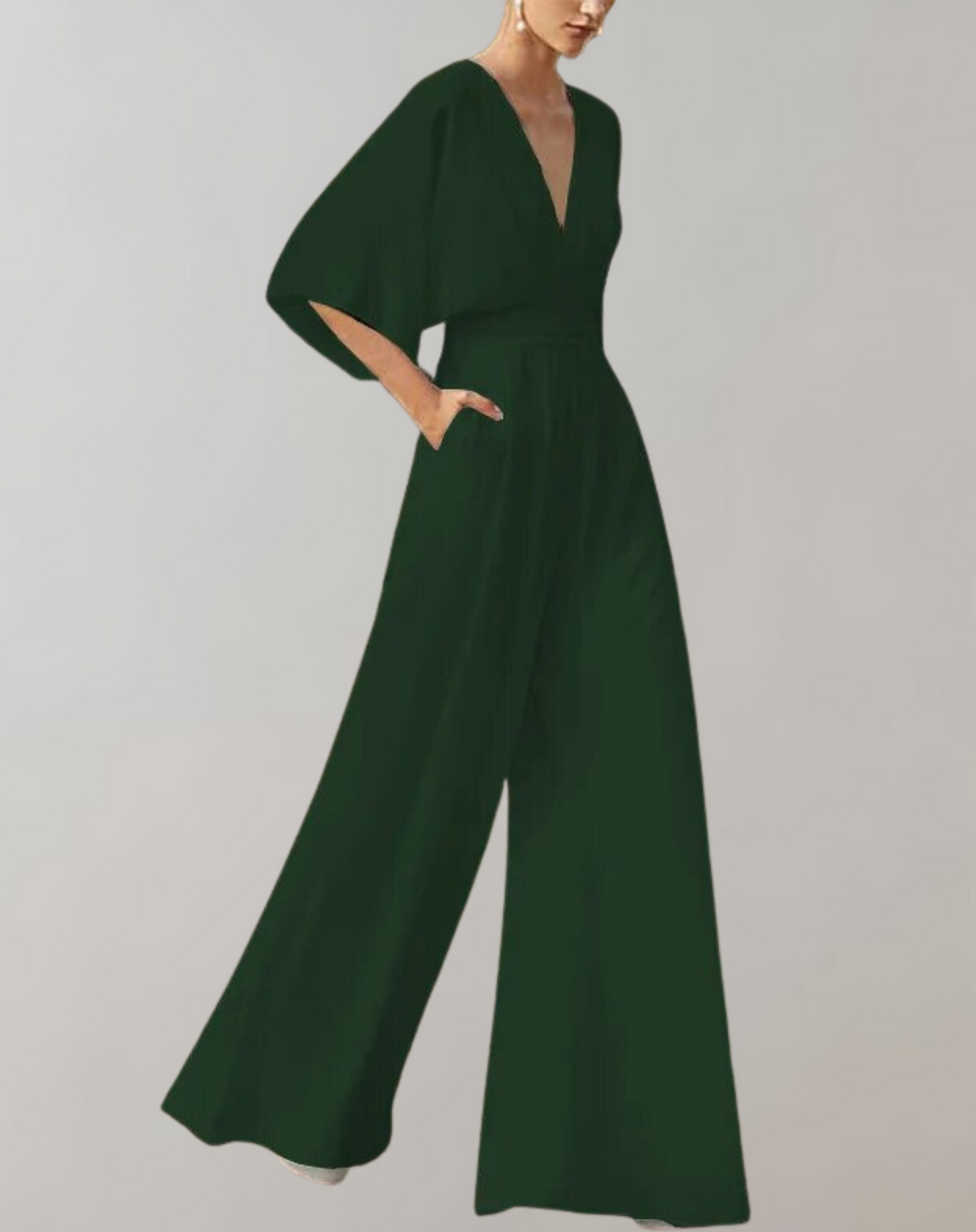 Suzette Women's Wide Leg V-Neck Jumpsuit – view 9